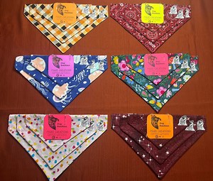 Personalized Reversible Dog Bandana: Over the Collar, Handmade, Bandana for Dogs With Name, Dog and Cat, Custom - Etsy