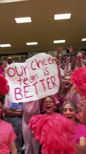 High School Panther Cheerleading Rivalry Game Pink Out 2022
