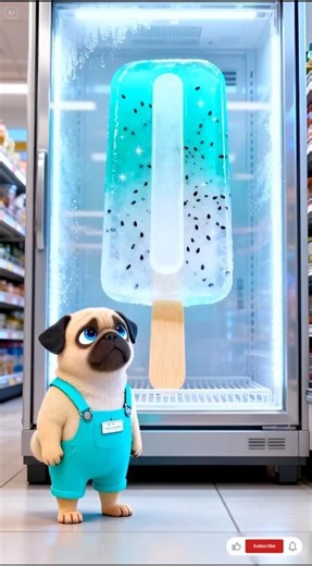 The Pug transformed the GIANT bubblegum popsicle into several little paw popsicles!!🍦💖 #viral