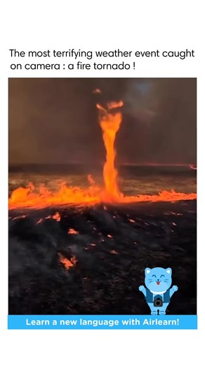 Scifactism on Instagram: "A fire tornado, also known as a firenado, fire whirl, or fire vortex, is one of the most terrifying and extreme weather conditions that can occur during wildfires. This rare and highly dangerous phenomenon happens when intense heat from a wildfire interacts with powerful wind conditions, creating a rapidly rotating column of flames. These fire whirls can grow up to 100 feet tall and can burn at temperatures over 2,000 degrees Fahrenheit, making them some of the most des