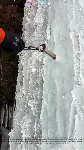 Ice - Drilling Mastery: How Ice Climbers Carve Safe Passages Up Frozen Waterfalls