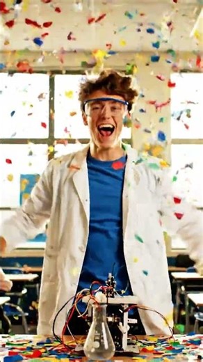 Fox Science Project Explodes with Confetti | Ease Loop