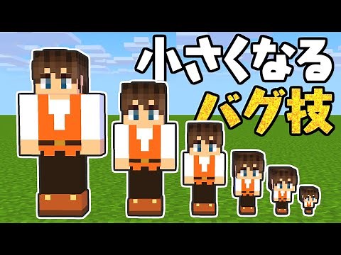 体が小さくなるバグ技を発見!!これは便利すぎないか!?マイクラ実況Part474【マインクラフト】