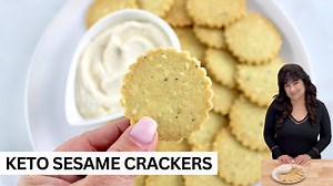 Keto sesame almond flour crackers