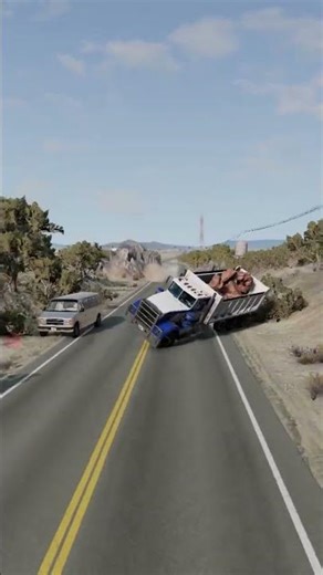 Realistic Highway Car Crashes #361