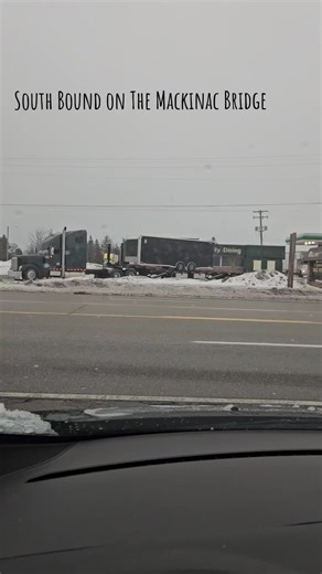 Crossing the Mackinac Bridge in Winter 2025