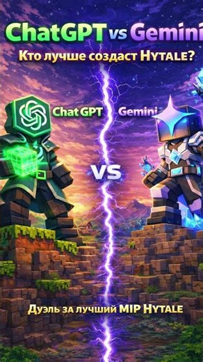 ChatGPT vs Gemini — Кто СОЗДАСТ ЛУЧШИЙ МИР HYTALE?! 🔥#hytale #gemini #chatgpt #chatgpt4 #cod #coding