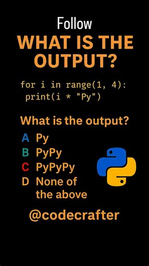 python programming | Drop your answer in the comment . . . . . . . . . .#pythonForBeginners #PythonLife #progrmmingtutorial #codinglife #codesucces #datascience... | Instagram
