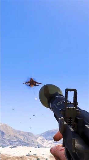 One man Army vs Fighter Jet Extreme Destruction in gta5 ep648 #shorts #short