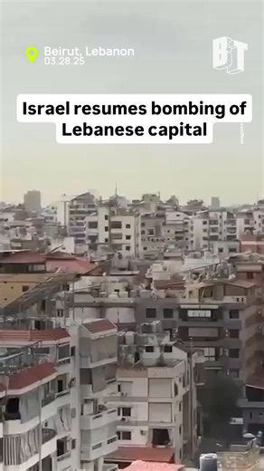 24K views · 2.2K reactions | BREAKING: Israel once again violates the ceasefire with Lebanon by bombing Beirut's southern suburbs. This is the first attack on the Lebanese capital since November, when the supposed ceasefire went into effect. Follow ➡️ @btnewsroom #Lebanon #Beirut #Israel | BreakThrough News | Facebook