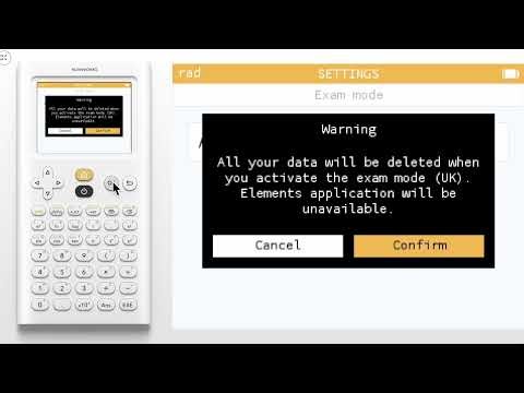 How do I activate the UK exam mode?