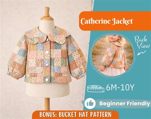 Quilted Jacket Sewing Pattern for Kids, Jacket Pattern, Kids Pattern, PDF Pattern, Beginner Pattern, Sewing Pattern Toddlers, Coat Pattern - Etsy Canada
