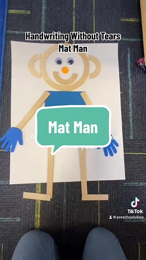 Meet Mat Man, our fun and educational friend who helps us learn how to draw people! 🎨✏️ Mat Man is more than just a stick figure; he teaches us about lines and curves that make up capital letters and numbers too! Get ready to learn and have fun! #MatMan #DrawingBasics #HandwritingWithoutTears #PreschoolVibes #preschoolteacher #HandsOnLearning #preschool