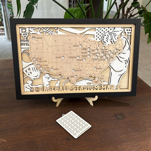 Custom Baseball Stadium Map: 3D Wooden Travel Tracker, Baseball Fan Gift. - Etsy Canada