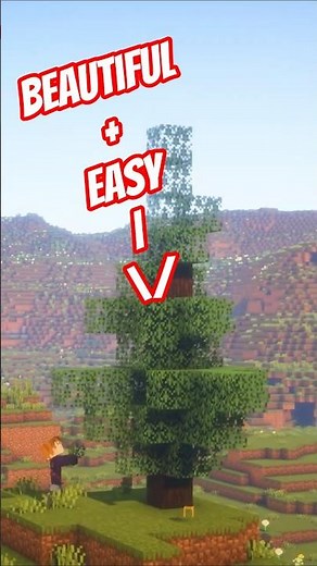 Build a Custom Tree the Lazy Way | #minecraftbuilding #minecraft #minecrafttutorial