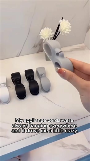 Appliance cords were always cluttering my counter until I started using this simple cord organizer 👀 🔗 Link in bio - Product 07 #cordorganizer #kitchenorganization #appliancecords #homeutility #dailyuse