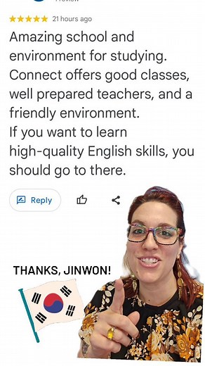36 reactions | Another authentic review from a Connect English student! Jinwon loved studying at Connect English! | Connect English, San Diego | Facebook
