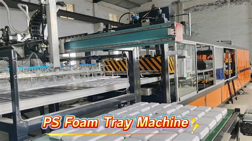Foam Food Container Machine Automatic PS Foam Food Box Plate Vacuum Forming Machine , Half Hour to Change Molds , Easy and Fast