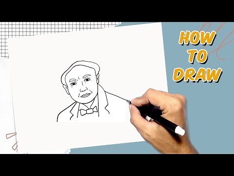 How to Draw Thomas Alva edison cartoon