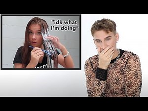 Hairdresser Reacts To Girls Trying To Balayage Their Own Hair