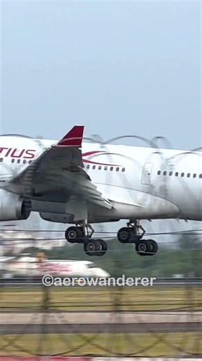 AIR MAURITIUS A330-200 landing at Chennai Airport #shorts #aviation #airmauritius #a330 #chennai