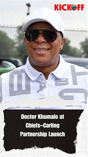 Kaizer Chiefs icon Doctor Khumalo addresses the media at the Carling Black Label and Kaizer Chiefs partnership launch at SAB Headquarters, Bryanston, Johannesburg, on Tuesday afternoon. | KickOff Online