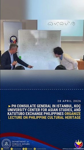 PH Consulate in Istanbul, Koç University, and Katutubo Exchange Hold Lecture on PH Cultural Heritage
