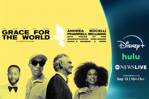 Here's How to Watch Andrea Bocelli, Jelly Roll, Pharrell, Karol G & More on ‘Grace for the World' Concert With Hulu & Disney+ Bundle