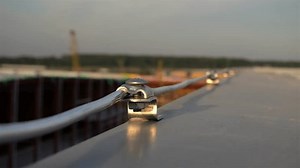 Down Conductors Circuit as the part of the Lightning Protection System on an industrial building roof.