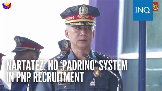 36K views · 335 reactions | Acting Philippine National Police (PNP) Chief Lt. Gen. Jose Melencio Nartatez Jr. says there is no “padrino” (patronage) system in the law enforcement agency’s recruitment process. |  : Philippine National Police Read more: https://newsinfo.inquirer.net/2130336/nartatez-no-padrino-system-in-pnp-recruitment | INQUIRER.net | Facebook