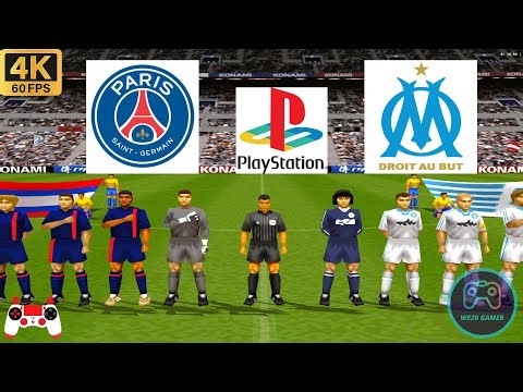 Winning Eleven 2002 Gameplay - PSG vs Marseille - Duckstation PS1 on PC || Full Game [4K60]
