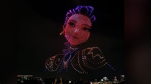 HUNTR/X show Seoul residents “How It’s Done” as a massive drone show illuminates the night sky. | USA TODAY