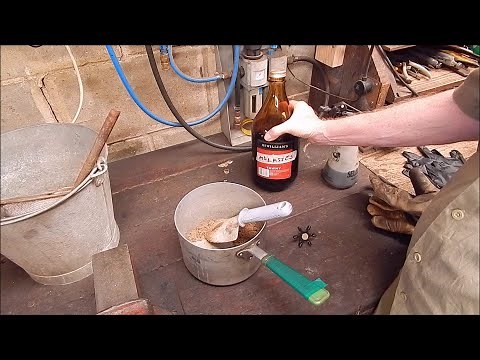 Home casting brass with fine sand and molasses - awesome