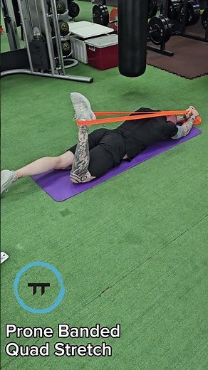 Prone Banded Quad Stretch