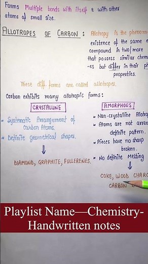 Carbon & it's Allotropes || Chemistry || Chapter--9 Non Metals & their Compounds || Lec.39(Part-2)