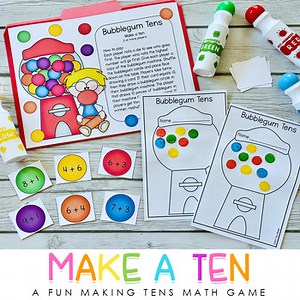Make a Ten Math Game - Making Tens Game - Math Centers and Games