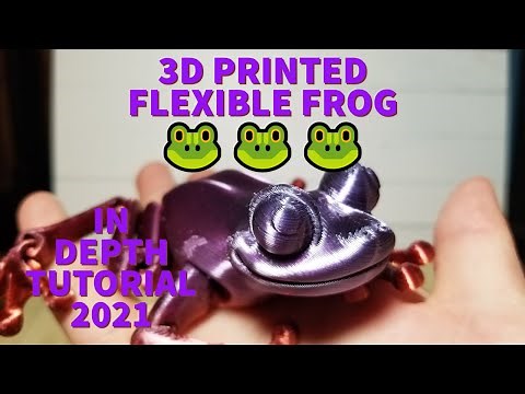 3D Printed Flexi Frog Tutorial - How to 3D print Complete Beginner Tutorial 2021