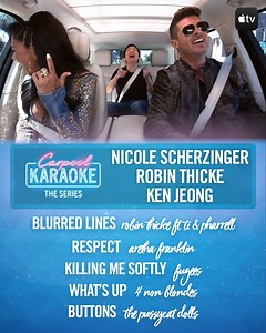If you wanna rock out like your favorite judges from The Masked Singer, look no further than this tracklist from their #CarpoolKaraoke! Watch for free @ apple.co/carpoolkaraoke302 on the Apple TV app. | Carpool Karaoke