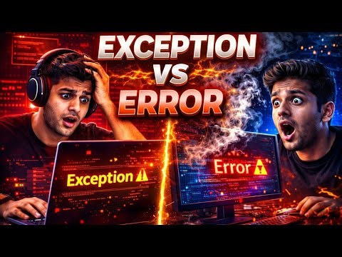 Exception vs Error in Java in Hindi | Difference Explained | Programming Tutorial