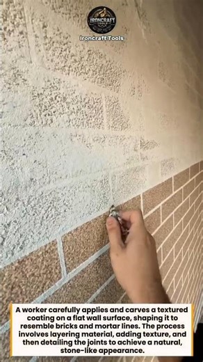 Fake Brick Wall Hack That Looks 100% Real #DIY #Construction #Shorts
