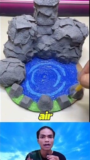 Mini pool from cardboard 💡 #diy #diycrafts #howto