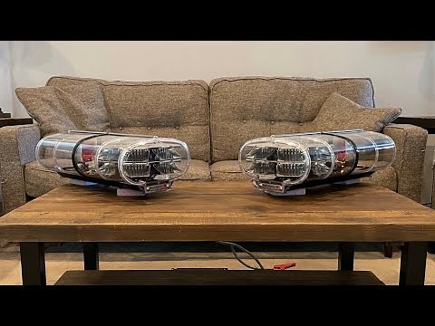 Federal Signal AeroDynic ADX Light Bars, Mini 22" LED/Rotator Hybrid Pair (similar to fdny aeros)