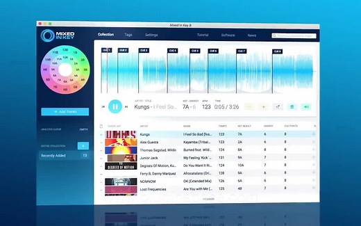 Mixed In Key 8 调性分析 测速 测音调 写标签 和声 混音 Mixing DJ打碟排歌软件 演示