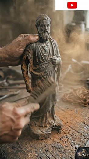 200 Year Old Rusty Statue Restoration 😳 | Satisfying Cleaning Timelapse