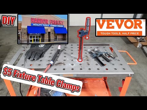 DIY $5 Fixture Table Clamps Using Harbor Freight Parts for Your Vevor Table