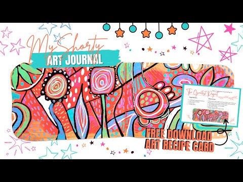 Abstract Art Journaling in my Half-Sized Composition Notebook
