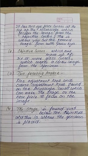 full notes of bright field microscope 😊 #studywithnotes #raydiagrams #microscope #lecturenotes