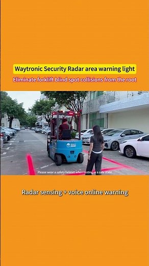 Forklift Pedestrian Proximity Warning System with Flashing Safety LED Lights Collision Prevention