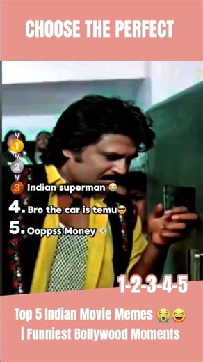 Top 5 Indian Movie Memes 😭😂 | Funniest Bollywood Momts #memes #IndianMemes #Bollywood #shorts #viral