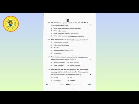 Solved Sample paper Introduction to Tourism CBSE Class -X